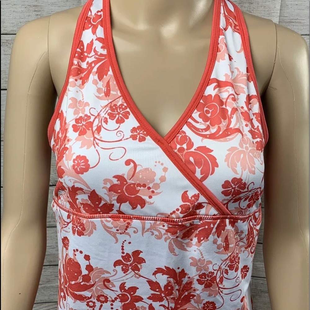 Rainbeau blouse size medium  orange and white